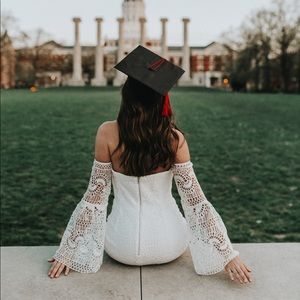 Revolve Bardot White Long-Sleeve White Dress